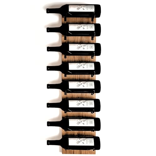 Wine Rack Wall Mounted | Wine Storage Racks for 8 Bottles | Wooden Wine Rack for Wall Wine Rack Display | Wall Mount Wine Rack | Wall-Mounted Win