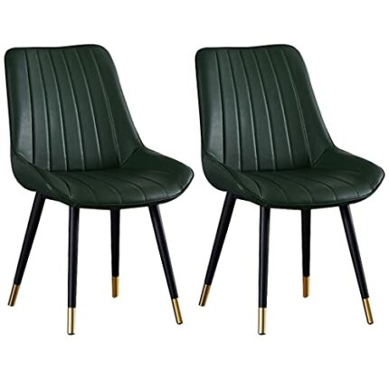 Kitchen Dining Room Furniture Chairs Dining Chairs Set Of 2 Dining Room Chairs Kitchen Chairs with PU Cushion Seat Back, Modern Mid Century Livin