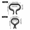 Yangfei 12 Pieces Garden Furniture Clips, Non-slip Patio Furniture Clips Black Alignment Clips Outdoor Patio Fasteners Sectional Connector for Ra