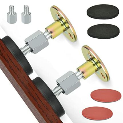 WETARENDA Adjustable Threaded Bed Frame Anti-Shake Tool, 2 Pack Headboard Stoppers Bed Wall Stopper Bedside Antishake Telescopic Support Stabiliz