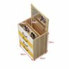 DINGZZ Multi-function Makeup Table Nordic Dressing Table Storage with Drawer Cabinet Bedroom White Black with Small (Color : D)