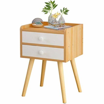 FGHOEV Nordic Bedside Table Bedroom Storage Cabinet Bedside Cabinet Minimalist Locker Bed European Small Cabinet