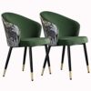 dining chair Kitchen Dining Room Furniture Chairs Dining Chairs Set Of 2 Modern Velvet Kitchen Room Chair Upholstered Accent Leisure Chairs with