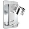 Zashmart Shower Head Holder for Handheld Showers, Silver Shower Rail Holder, Stainless Steel Shower Holder, ABS Material Shower Head Holders, Pre