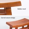 taimowei Solid Bench Antiskid Stable Stool Shower Stools Teak Heavy Duty Bath for Bathroom Max 150 Kg 16 * 17 * 10Inch,Household Goods