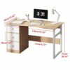 HDDFG Modern Fashion Computer Desk Office Computer Stand Desk Student Writing Study Desk 3 Drawer Learning Table Home Furniture Home Office Game