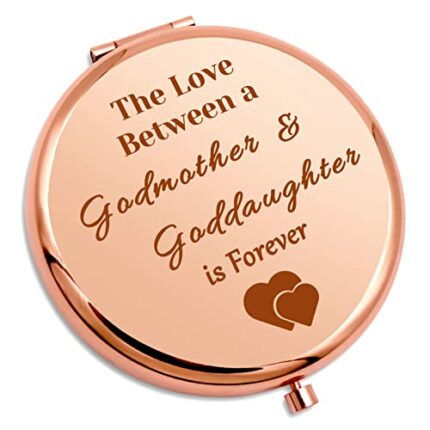 Goddaughter Gift from Godmother Inspirational Birthday Gift for Godmother Personal Makeup Mirror Christian Gift Godmother Gift from Daughter Bapt