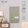 SyMax Sofa Armrest Storage Organizer with 6 Pockets Chair Non-Slip Armchair Caddy for Recliner Remote Holder, TV Control, Cell Phone (Beige)