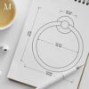 Marmolux Acc - Chrome Towel Ring - Hand Towel Holder for Bathroom Hand Towel Racks Wall Mount Bathroom Hardware - Simple Round Towel Hanger Heavy
