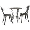 WODMB 3 Piece Garden Patio Bistro Table and Chairs, Cast Aluminum Garden Dining Set for Outdoor Patio Yard Porch Balconyb (Color : C, Size : One