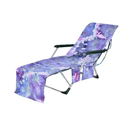 LIKEUDO Portable Pool Beach Sun Lounger Cover Pockets Microfiber Towel Travel Lounge Chair Cover Towels Sunbed Pockets Microfiber Towel Quick Dry