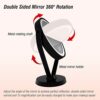 Aesfee Double-Sided 1x/7x Magnification LED Makeup Mirror, Lighted Vanity Magnified Mirror USB Chargeable, Touch Sensor Control 3 Light Settings