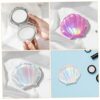 FOMIYES 8 pcs Shell makeup mirror small purse mirror mini mirrors mini vanity mirror portable carry mirror double sided makeup mirror aesthetic v