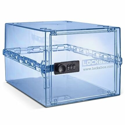 Lockabox One™ | Premium Lockable Medicine Storage Box | BPA Safe & Medical Grade | Made in Britain (Light Medi Blue)