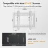 VonHaus TV Wall Bracket for 23-43" Screens, TV Bracket with Spirit Level, Flat to Wall Mount with Tilt, 35kg Capacity, Max VESA: 200x200mm