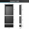 XZETORA Shower Niche SMC Material 40(20+15+5) X16 Niche for Shower Wall Shower Niches Ready for Tile Shower Niche Shelf