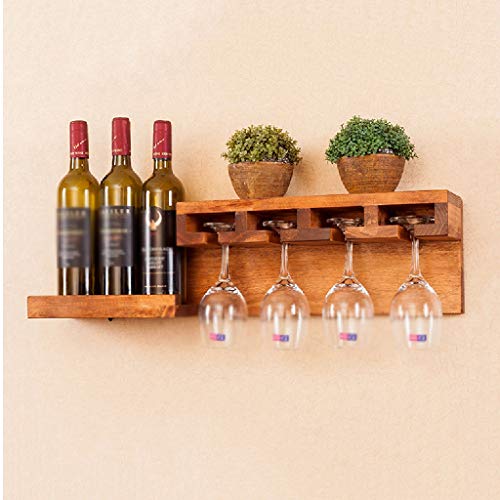 KXDCZ Wood Wine Rack-Wall Mounted Rustic Wood Wine Rack Stem Glass Holder ,Home Kitchen Décor ,Storage Rack