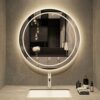 Bathroom mirror Backlit LED Illuminated, Wall Mounted Frameless Vanity Mirror With Touch Switch, IP44 Waterproof