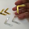 50PCS Sew on Right Angle Mirror Rhinestones,"V" Sew on Acrylic Mirror, Acrylic Sewing Strass Crystal Mirror, Sew on Mirrors/Mirror Pieces (Gold M