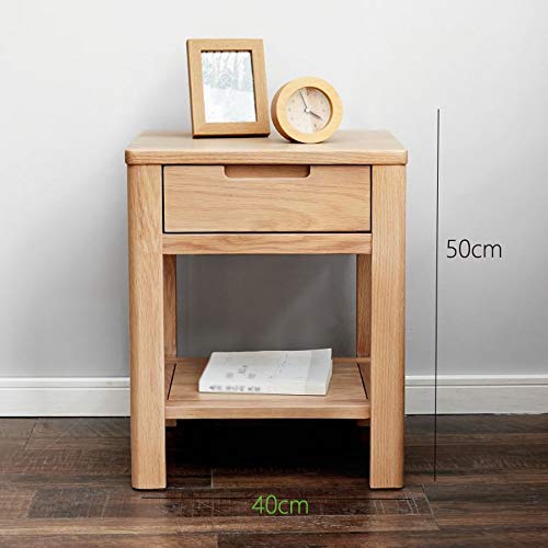 JYDQM Solid Wood Bedside Cabinet Nordic Economy Bedside Storage Cabinet, Minimalist Single Drawer Bedroom Minimalist Cabinet