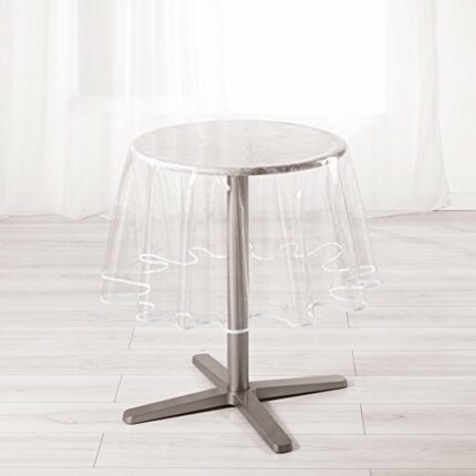 Ligne Decor Garden Table Cloth, PVC, white, diamètre 180 cm