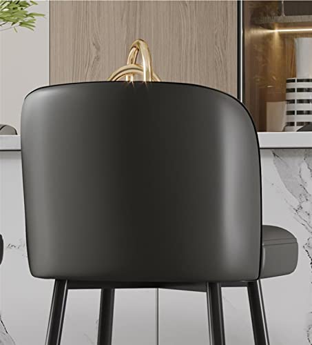 ADEADE Grey Leather Swivel Barstools Set of 2 Island Bar Chairs with Back Bar Stools Counter Height Carbon Steel Metal Legs Upholstered Seat for