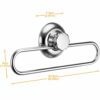 MaxHold No-Drilling/Suction Cup Round Towel Ring - Vaccum System - Stainless Steel Never Rust - Towel Rail for Bathroom & Kitchen