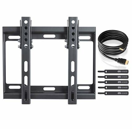 TV Wall Mount for 23 - 42 Inch (Approx. 58 - 107 cm) Flat & Curved LCD LED OLED TV & TFT Monitor | Tiltable | Wall Mount TV Bracket | VESA 75 x 7