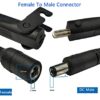 Huachuang DC Extension Cord 2.1mm x 5.5mm Male-to-Female Connector, DC Power Cord Extension Cord for Power Adapter-DC to Flat Pin Transformer Cab