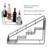 Syrup Bottle Holder, Stainless Steel Wire Coffee Syrup Bottle Rack 4 Compartment Bottle Organizer Dressing Bottle Countertop Display Storage Stan