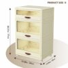 YFXCVSL Dresser Drawer and Chest, Plastic Drawer Storage, 3 Tiers Storage Drawers for Bedroom, Closet,Hallway, Nursery, Bathroom, Office, Dresser