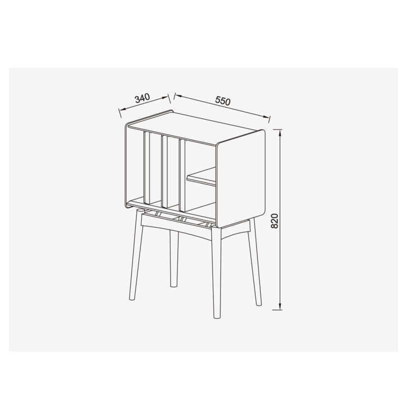 JYDQM Nightstand Book And Newspaper Cabinet Black Walnut Side Cabinet Nightstand Wabi-Sabi Wind Side A Few