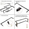 BTSKY 70cm Wall Rack for Rolled Towels with 2 Hooks - Bathroom Wall Mounted Brushed Towel Racks, Metal Bath Towel Storage Holder Organizer for La