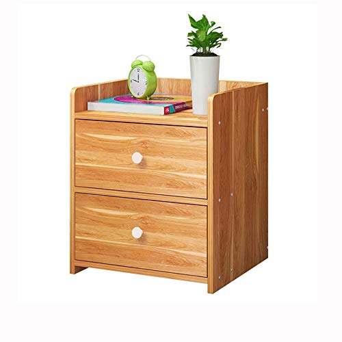 LUKEO Simple Bedside Table Bedroom Locker, Wooden Locker Cabinet Bedside Table Drawer Bedroom Furniture