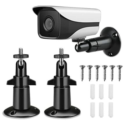 360 Degree Adjustable Camera Mount-2 Pack for Ring Stick Up Outdoor Indoor Camera, Security Cam Mounting Bracket kit for Ring Stick Up Cam Batter