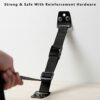 WALI Anti-Tip Heavy Duty Straps Safety Protection Fit Most Flat Screen TVs and Furniture (TAS001), Metal, Black, 2 Pack