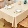 Yofori Table Cloth Wipe Clean Grey Wipeable Tablecloth PVC Waterproof Table Cover Plastic Table Protecter for Kitchen Outdoor (137x180cm, Grey)