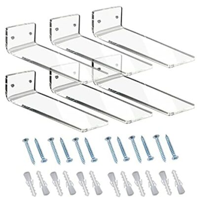 PRATYAHARA 6 Pack Floating Shoe Display,Shelves Wall Mount Levitating Shoe Display Stand for Sneaker Collection or Shoes Box