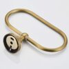 HIGOH Towel Racks, Bath Towel Holder,Bathroom Hand Towel,Hand Towel Holder,Towel,Brass Wall Mounted Ellipse Kitchen Bathroom Towel Holder,Metal V