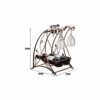 DLOETT Iron Wine Rack- Creative Wine Rack,2 Bottles Swing Iron Art Cup Holder Living Room Countertop Ornaments European Style,Bar Restaurant