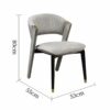 JJZXD Solid Wood Dining Chair Casual Back Chair Furniture Multi-Scene Applicable Versatile Chaise