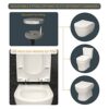 D-Shape Toilet Seat with Mute or Slow-Close Toilet Seat Cover Quick-Release for Easy Cleaning Plastic Material Durable Seat Easy Top or Blind Hol