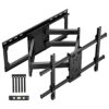 TV Wall Bracket Mount Swivel for 37-82 Inch TVs WHYFONE Long Reach TV Wall Bracket with 635mm Dual Arm, Extend Tilt Sliding Full Motion TV Wall M