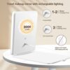 Travel Makeup Mirror with 10X Magnifying Mirror, Lighted Makeup Mirror with 80 Led Lights in 3 Colors, Rechargeable 2000mAh Batteries, Portable U