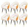 Kitchen Dining Room Furniture Chairs Dining Chairs Set Of 6,Water Proof Leather Kitchen Chairs with Carbon Steel Legs,Modern High Back Padded Sof