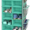 Simple Houseware Shoe Stand Tower Rack w/side hanging bag 20-Pair, Grey