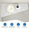 Bernkot Corner Shower Shelf 2PCS, Trapezoid Shaped Corner Shelves for Tiled Wall, 304 Stainless Steel Bathroom Floating Shelf (Silver)