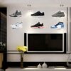 Srrrwunti 9 Pcs Clear Acrylic Floating Shelves for Wall Mount,Shoe Shelves Floating Sneaker Display Show Shelf
