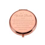 Coworker Gifts Compact Mirror for Women Female Friend Work Bestie Boss Lady Going Away Leaving Farewell Gifts for Colleagues Emplyee Retirement P