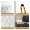 SCRIPTRACT Velvet Footrest Multifunctional Vanity Stool Ottoman Round Modern Upholstered Foot Stool - Golden Metal Leg - Dressing Table Stool, Sh